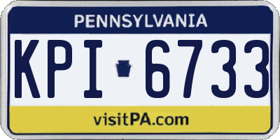 PA license plate KPI6733