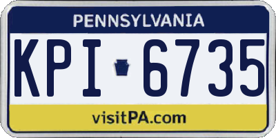 PA license plate KPI6735