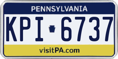 PA license plate KPI6737