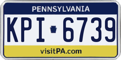 PA license plate KPI6739