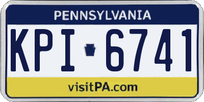 PA license plate KPI6741