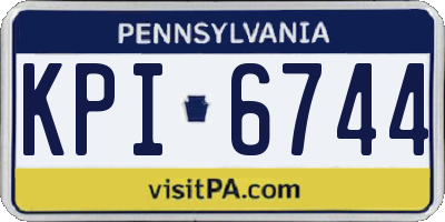 PA license plate KPI6744