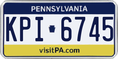 PA license plate KPI6745