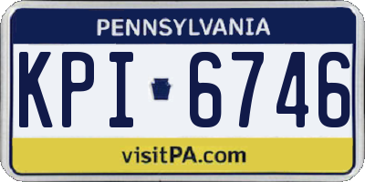 PA license plate KPI6746
