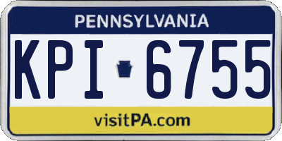 PA license plate KPI6755