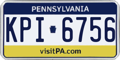 PA license plate KPI6756