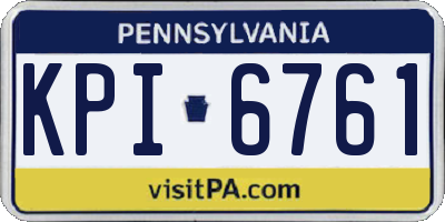 PA license plate KPI6761