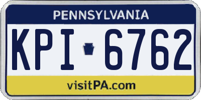 PA license plate KPI6762