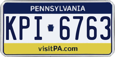 PA license plate KPI6763
