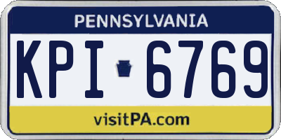 PA license plate KPI6769
