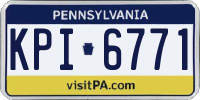 PA license plate KPI6771