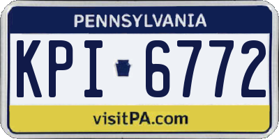 PA license plate KPI6772
