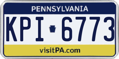 PA license plate KPI6773