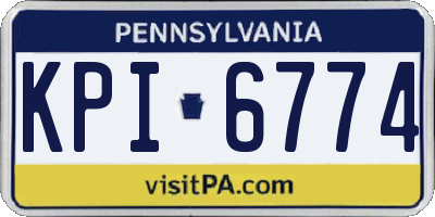 PA license plate KPI6774
