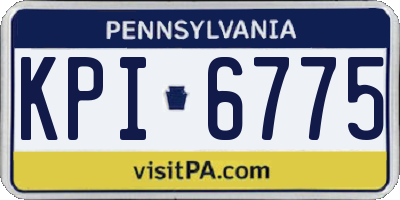 PA license plate KPI6775