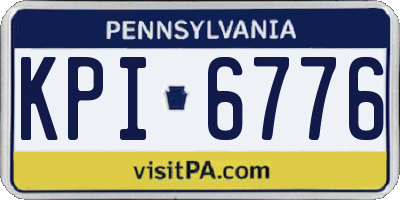 PA license plate KPI6776