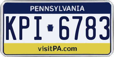 PA license plate KPI6783