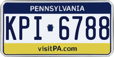 PA license plate KPI6788