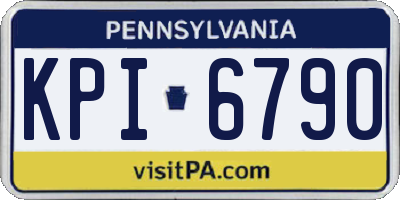 PA license plate KPI6790