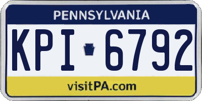 PA license plate KPI6792