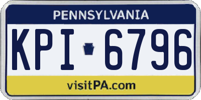 PA license plate KPI6796