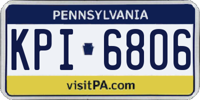 PA license plate KPI6806