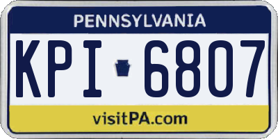 PA license plate KPI6807