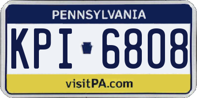 PA license plate KPI6808