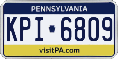 PA license plate KPI6809