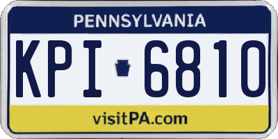 PA license plate KPI6810