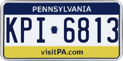 PA license plate KPI6813
