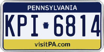 PA license plate KPI6814