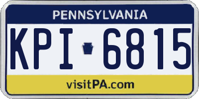 PA license plate KPI6815