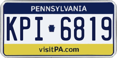 PA license plate KPI6819