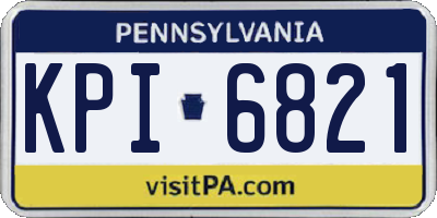 PA license plate KPI6821