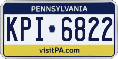PA license plate KPI6822