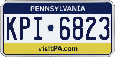 PA license plate KPI6823
