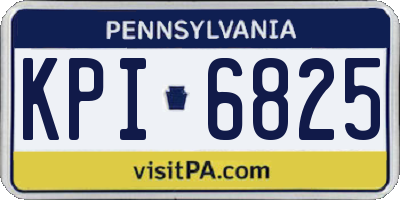 PA license plate KPI6825