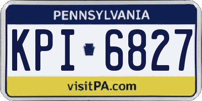 PA license plate KPI6827