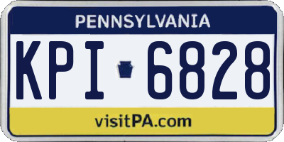 PA license plate KPI6828