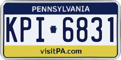 PA license plate KPI6831