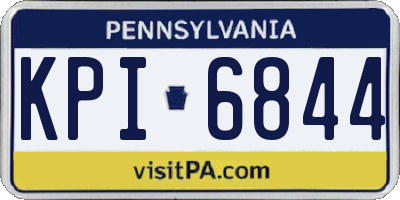 PA license plate KPI6844