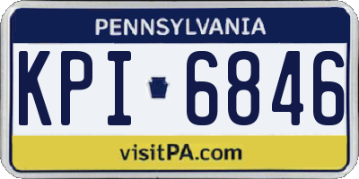 PA license plate KPI6846
