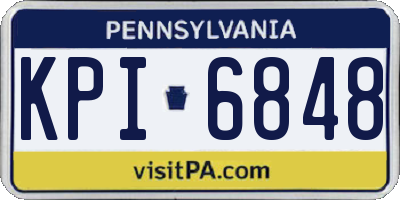 PA license plate KPI6848