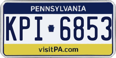 PA license plate KPI6853