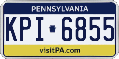 PA license plate KPI6855