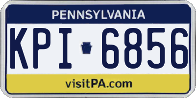 PA license plate KPI6856