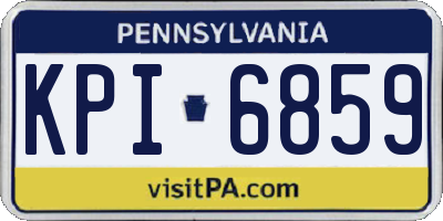 PA license plate KPI6859