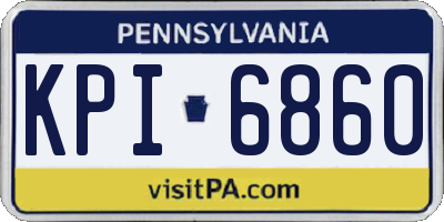 PA license plate KPI6860
