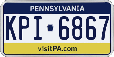PA license plate KPI6867